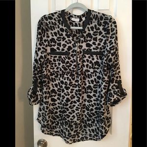 Animal print blouse
